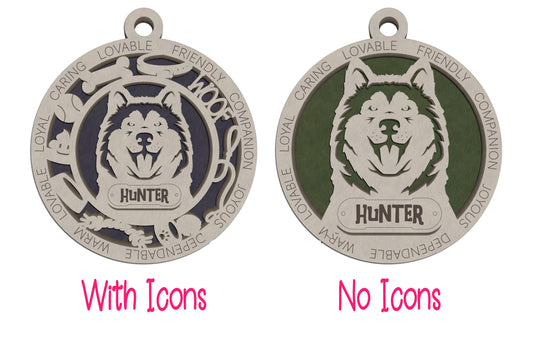 Letter B Dog Breeds Christmas Ornaments