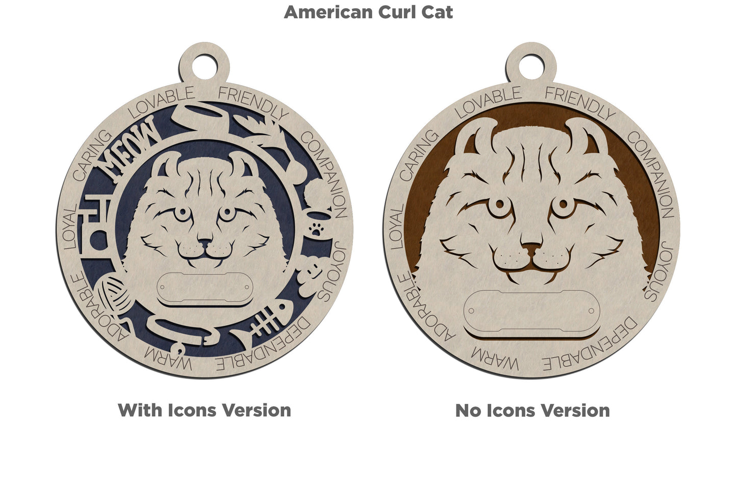 Letter A - E Cat Breeds Christmas Ornaments