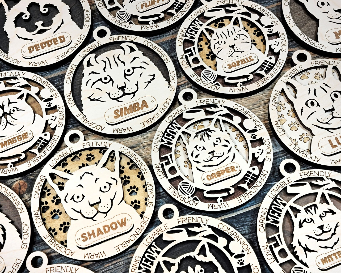Letter H - T Cat Breeds Christmas Ornaments