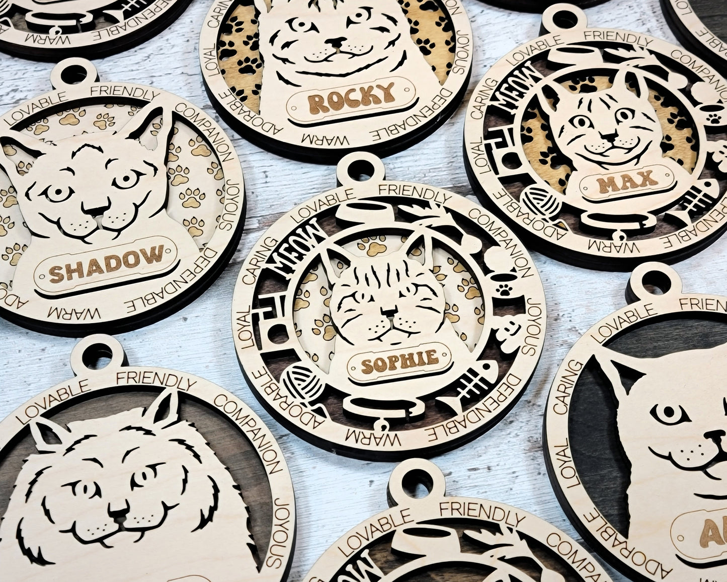 Letter H - T Cat Breeds Christmas Ornaments
