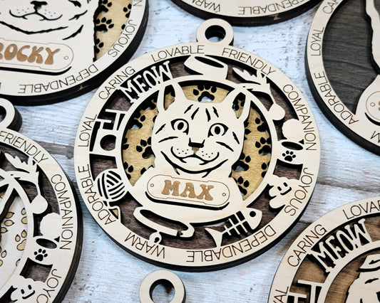 Letter H - T Cat Breeds Christmas Ornaments