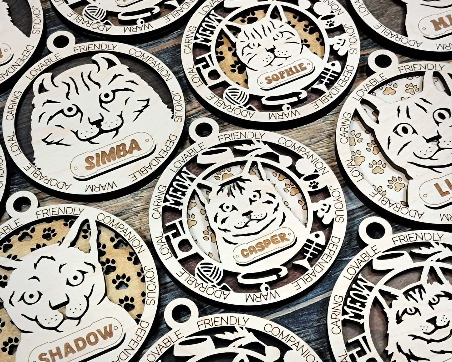 Letter H - T Cat Breeds Christmas Ornaments
