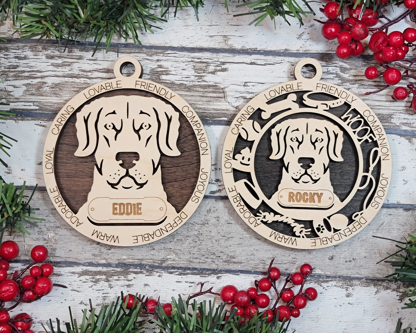 Letter C Dog Breeds Christmas Ornaments