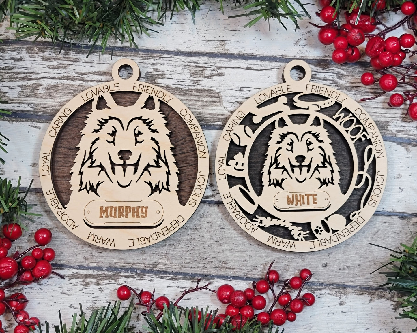 Letter C Dog Breeds Christmas Ornaments