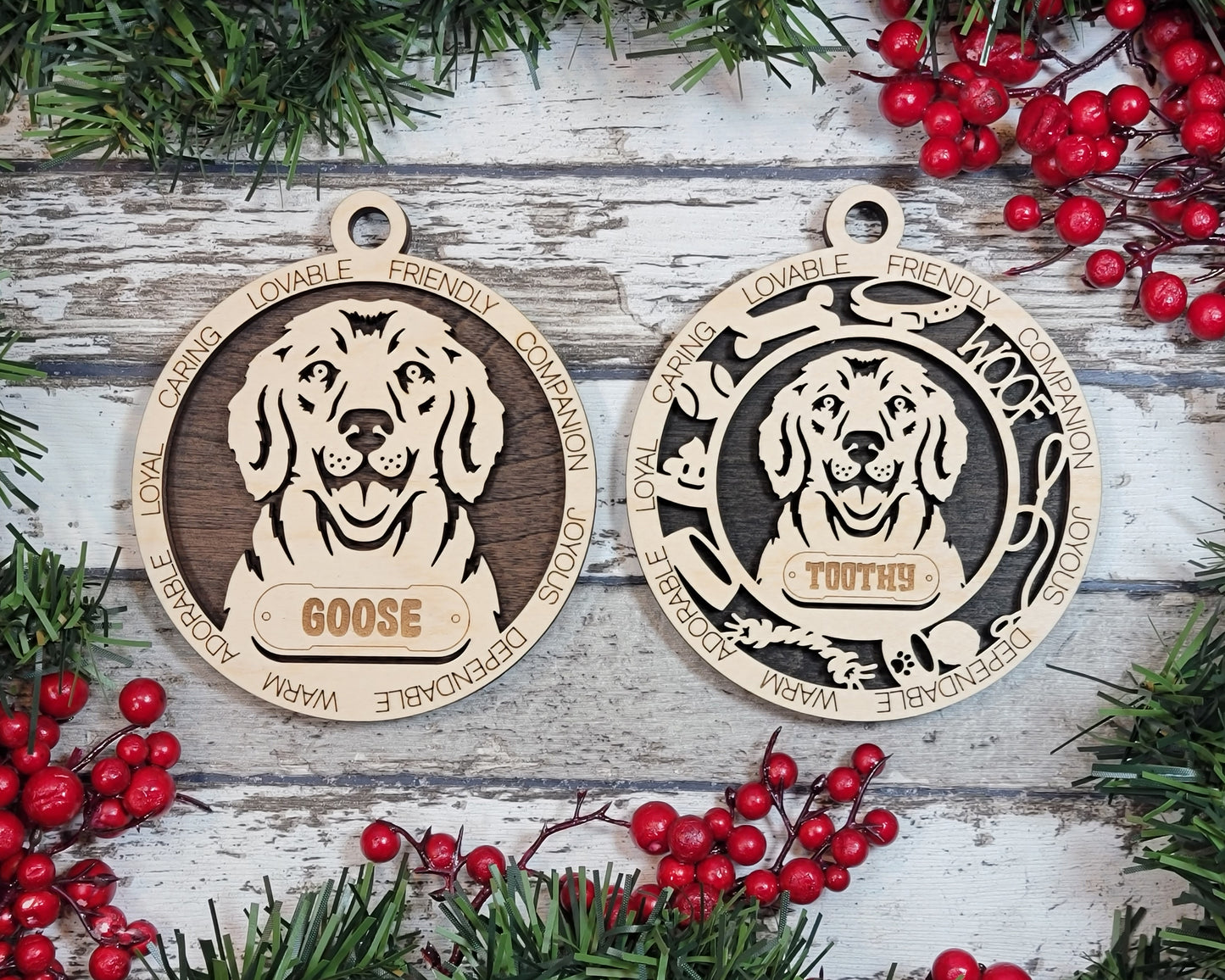 Letter E-L Dog Breeds Christmas Ornaments