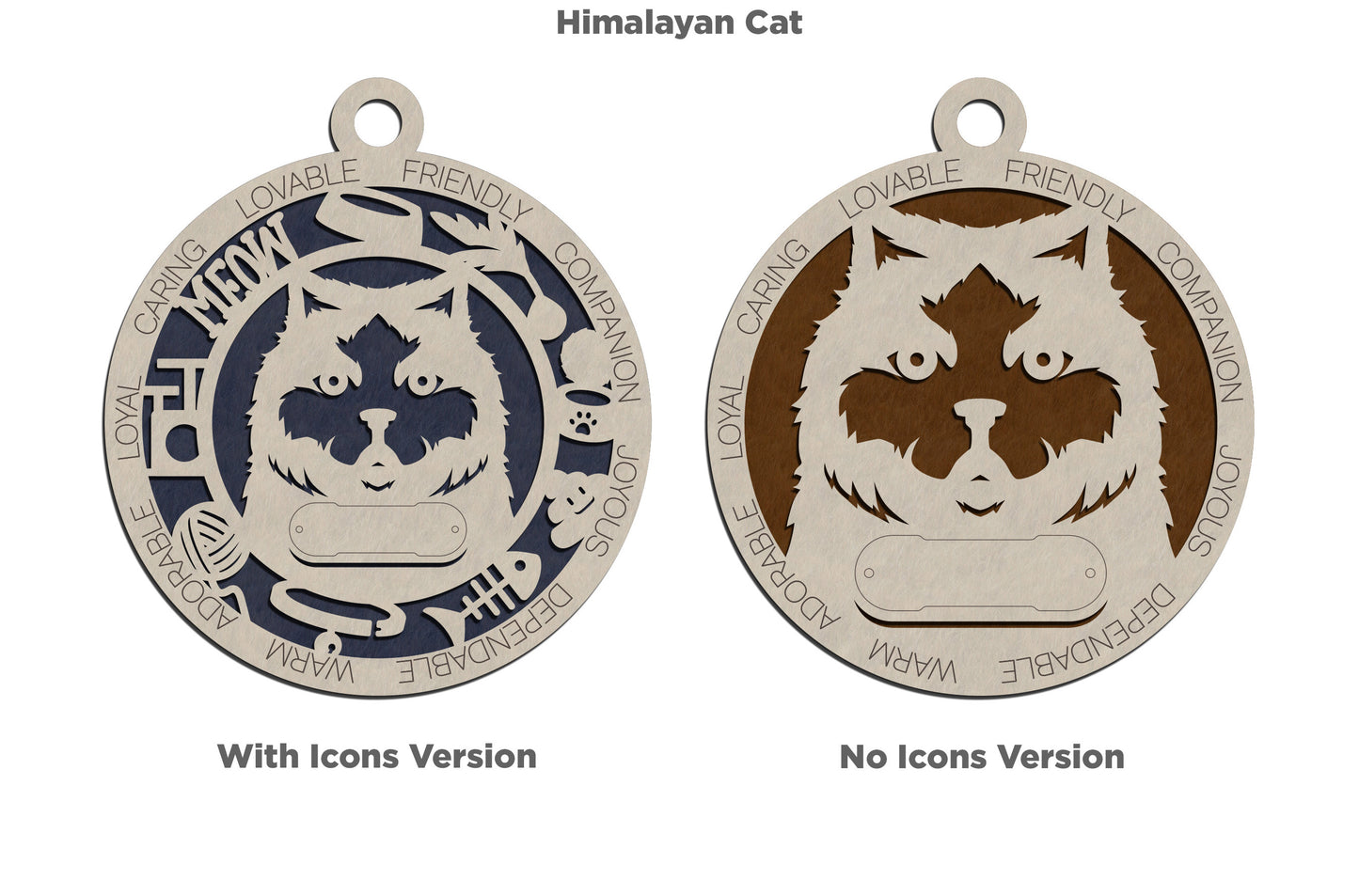 Letter H - T Cat Breeds Christmas Ornaments
