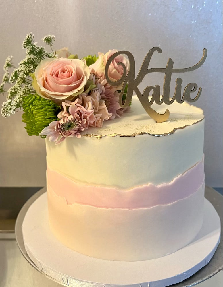 MDF Single Name Cake Toppers