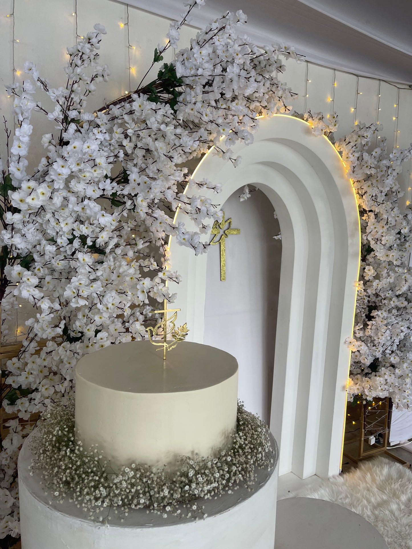 Cross and Holy Spirit Cake Topper