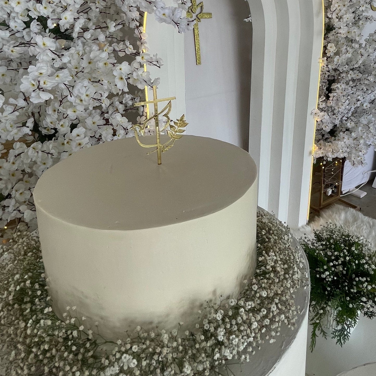 Cross and Holy Spirit Cake Topper