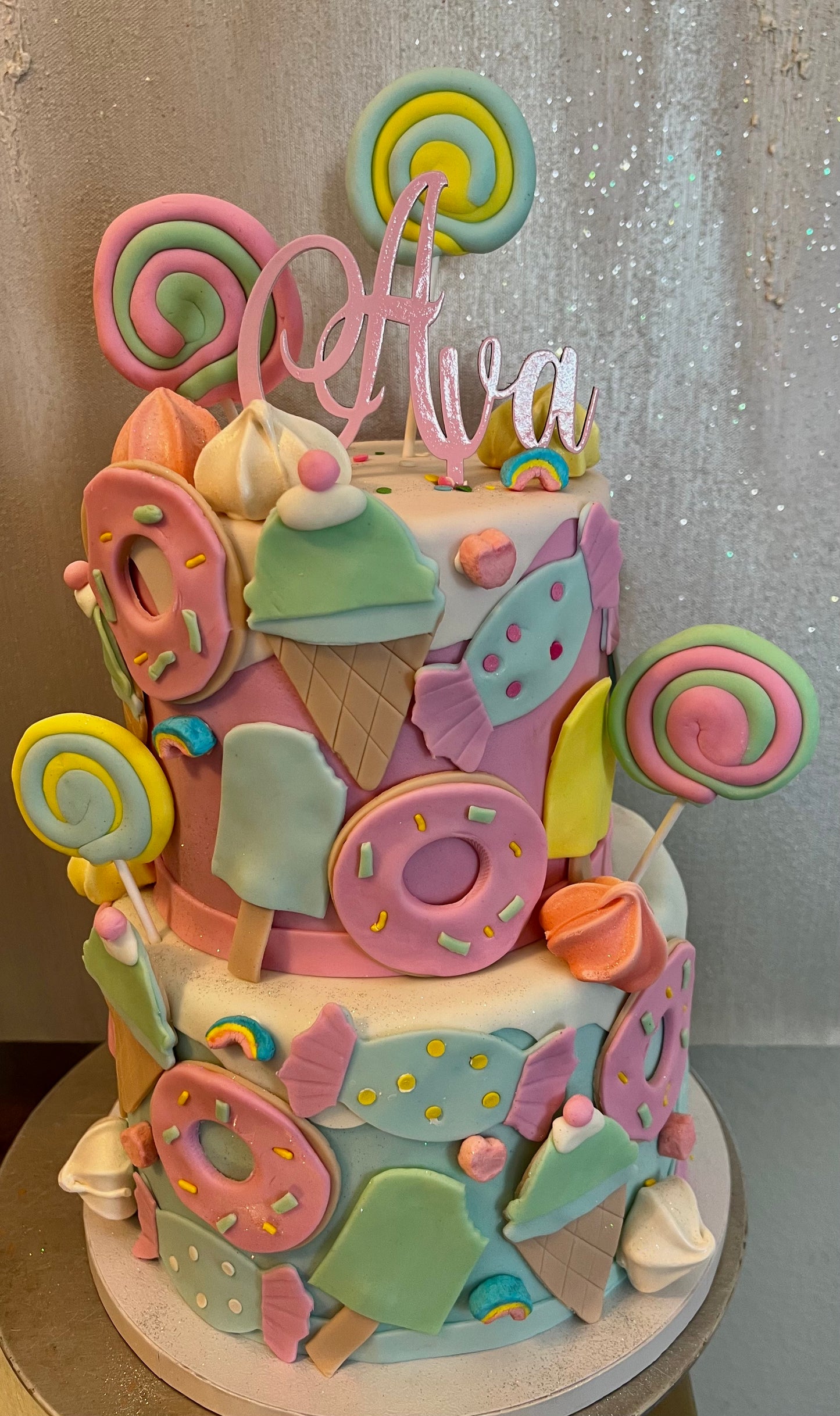 MDF Single Name Cake Toppers