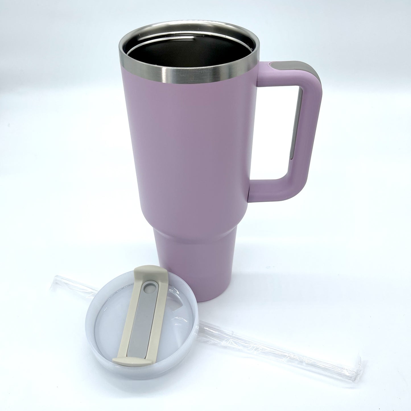 Custom Designed 40oz Tumbler Silver Stainless Steel