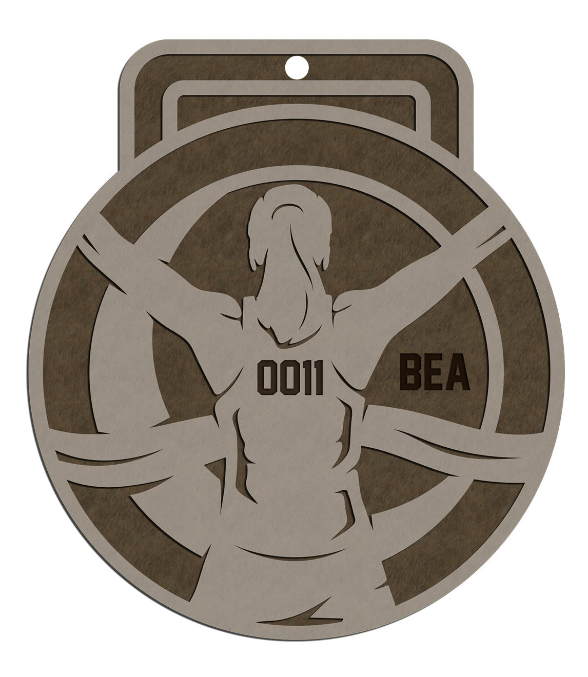 Personalized Wooden Marathon Christmas Ornament