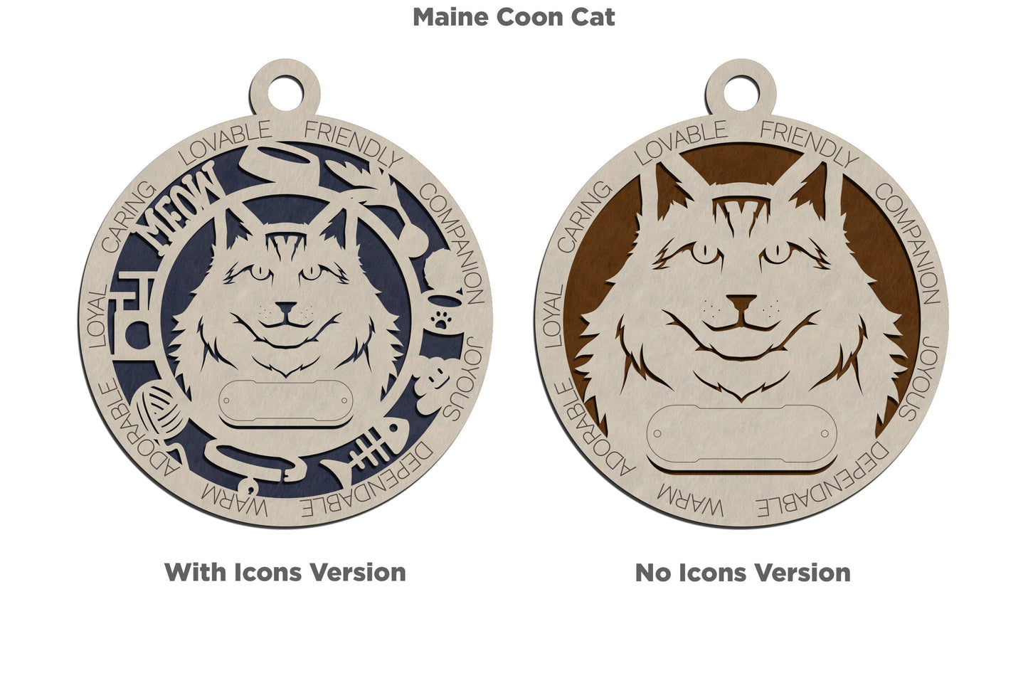Letter H - T Cat Breeds Christmas Ornaments