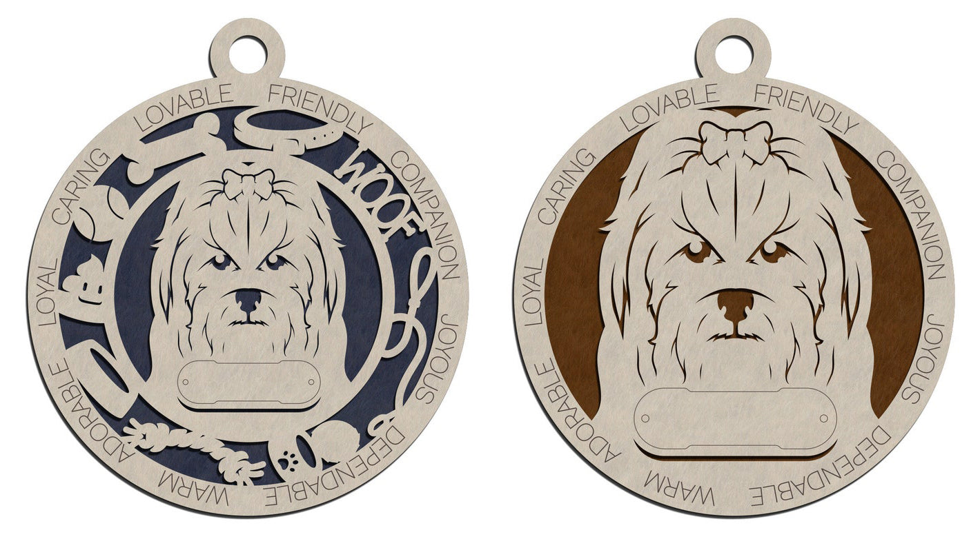 Letter M-N Dog Breeds Christmas Ornaments