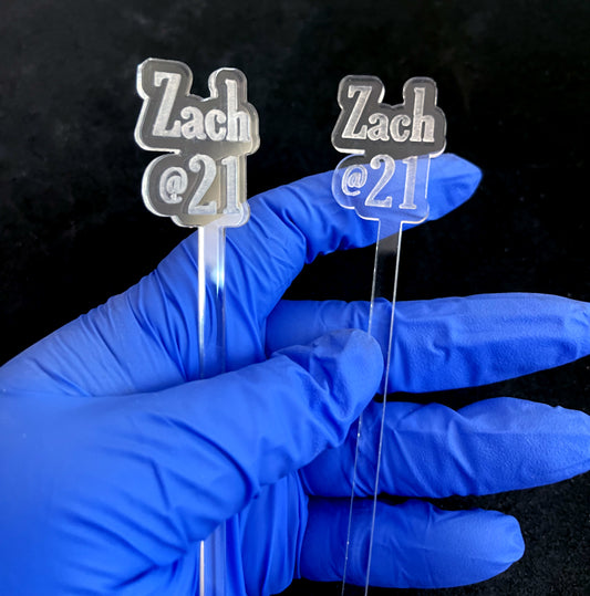 Name and Age Stir Sticks