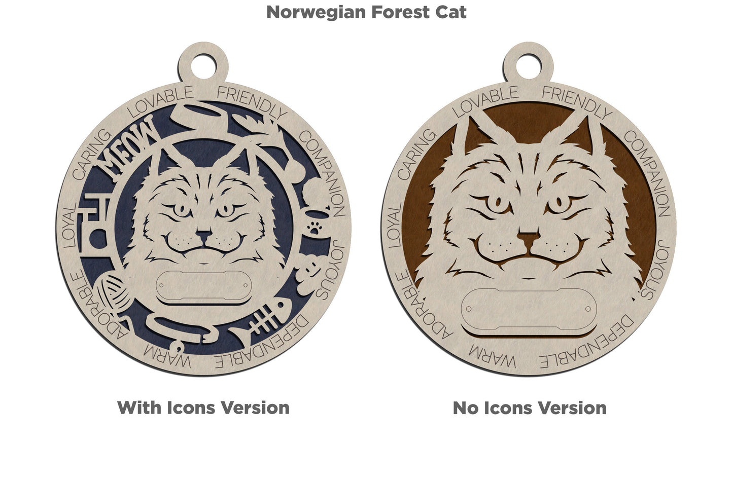 Letter H - T Cat Breeds Christmas Ornaments