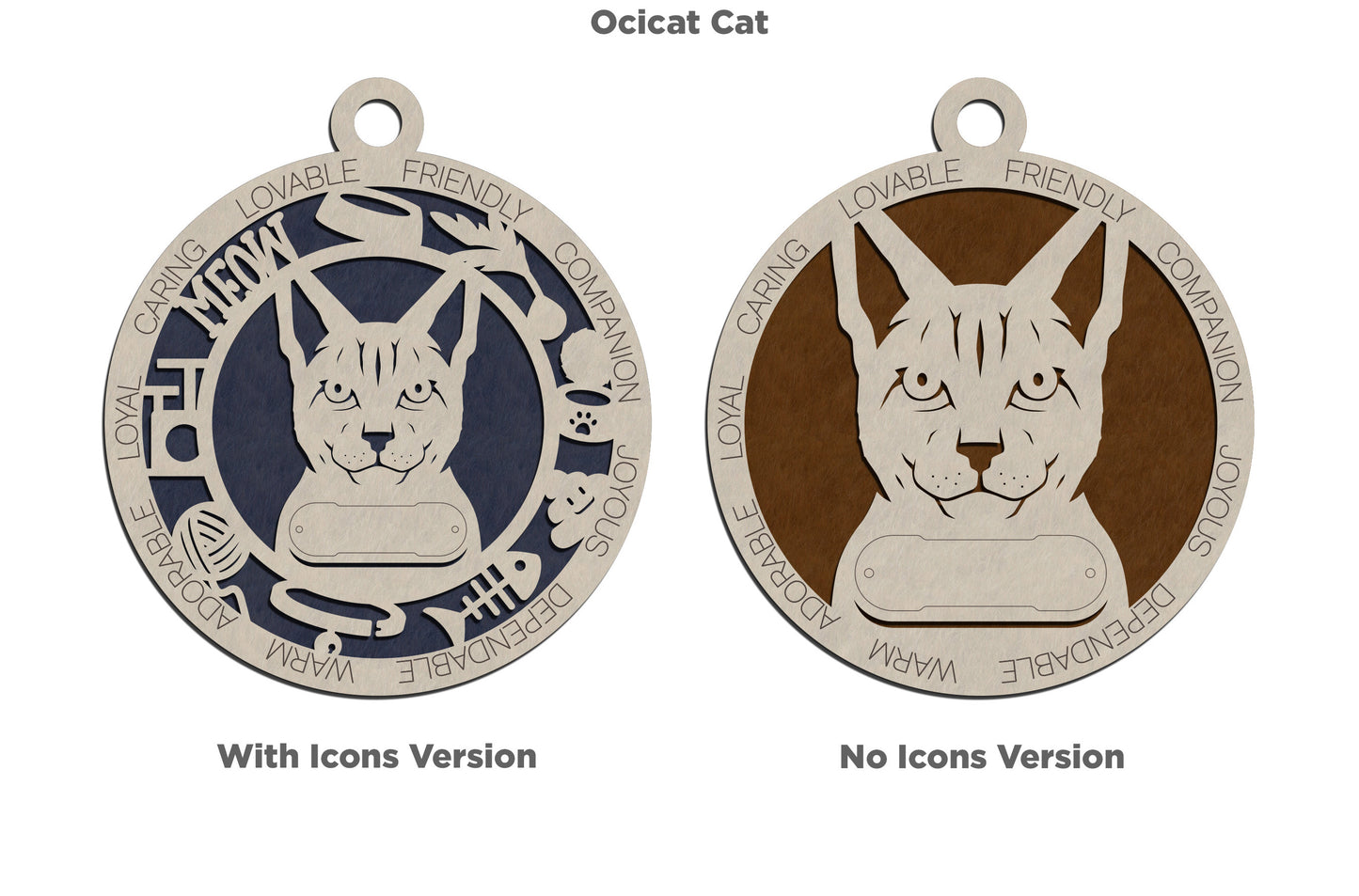 Letter H - T Cat Breeds Christmas Ornaments