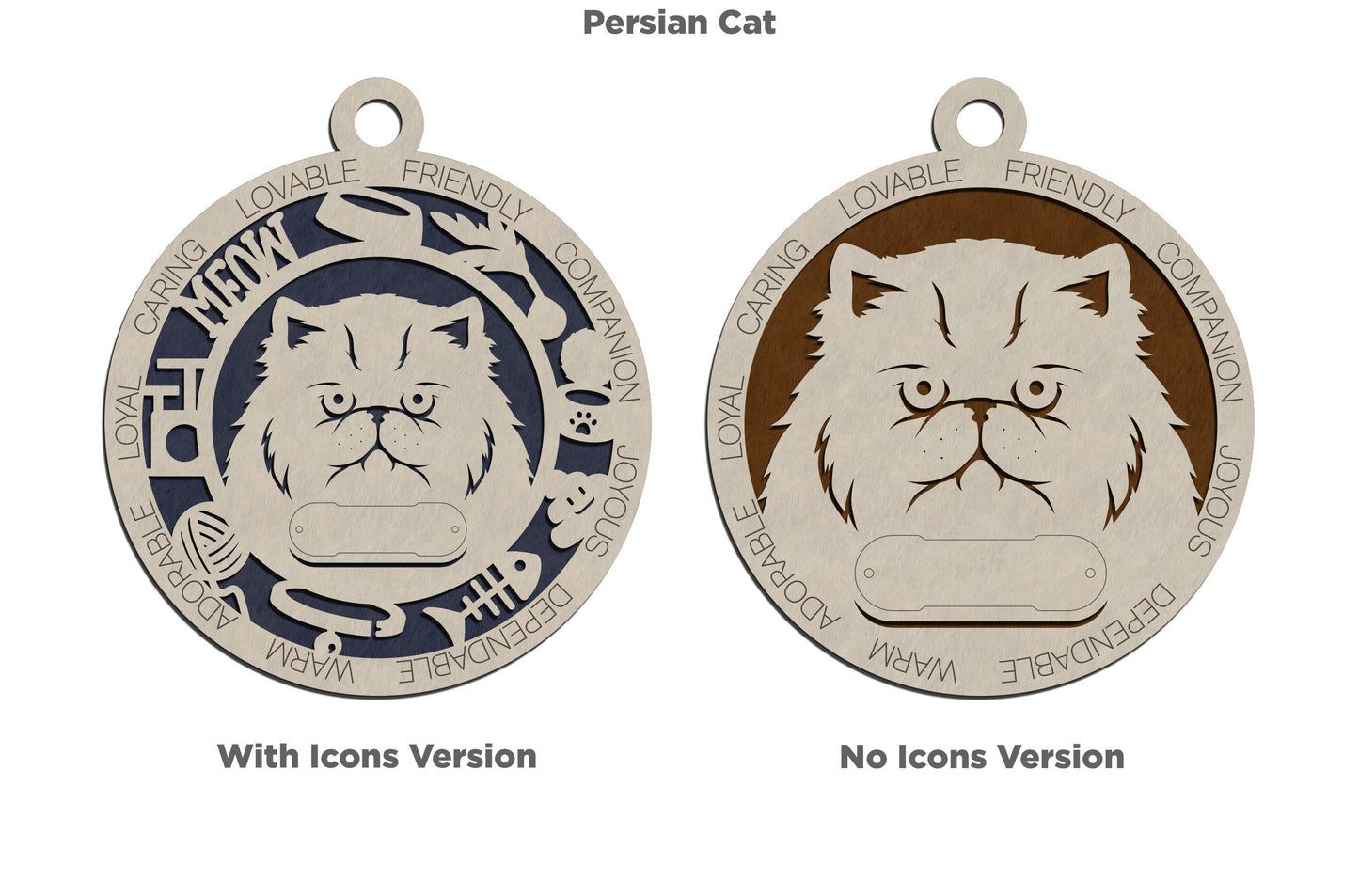 Letter H - T Cat Breeds Christmas Ornaments