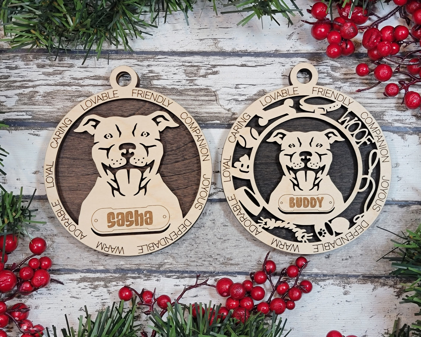 Letter P - R Dog Breeds Christmas Ornaments