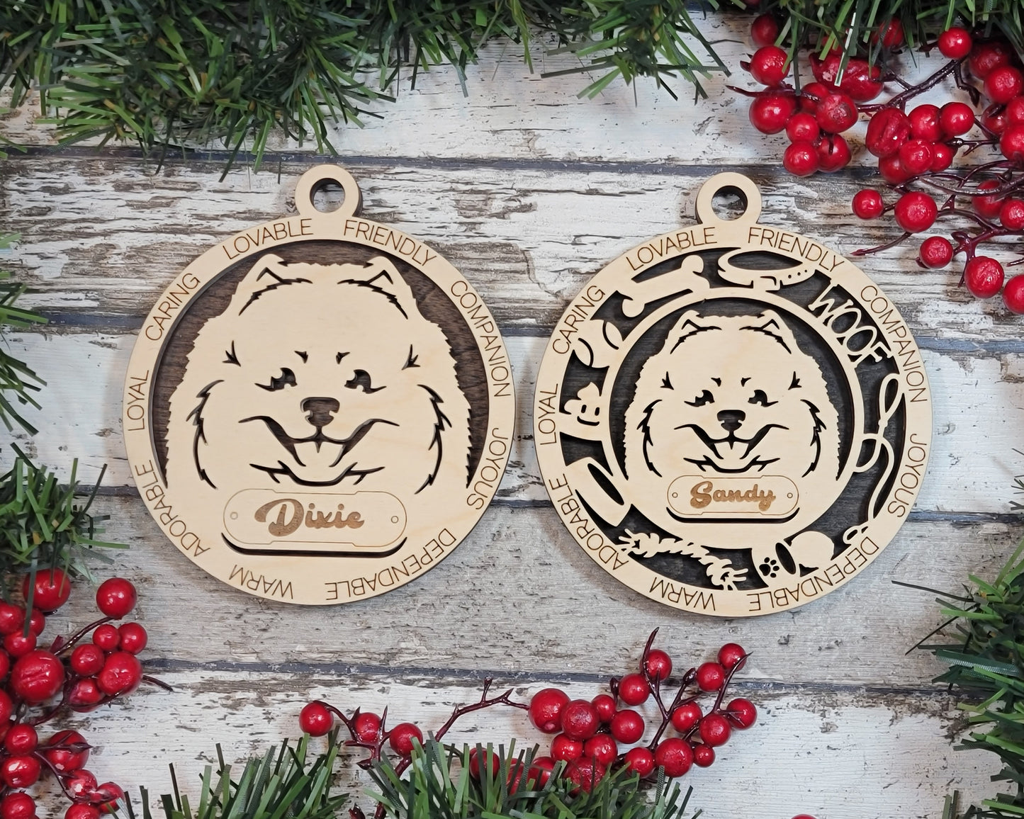 Letter P - R Dog Breeds Christmas Ornaments