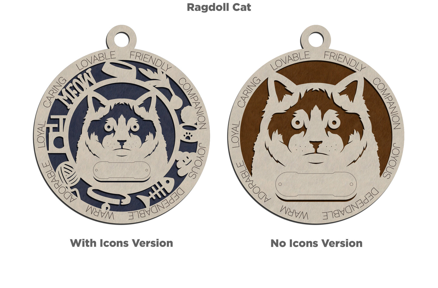 Letter H - T Cat Breeds Christmas Ornaments