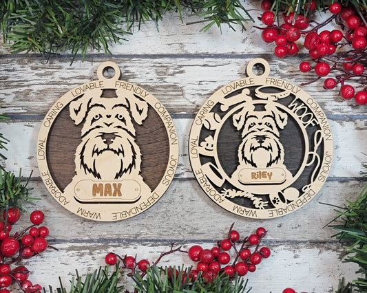Letter S - Y Dog Breeds Christmas Ornaments