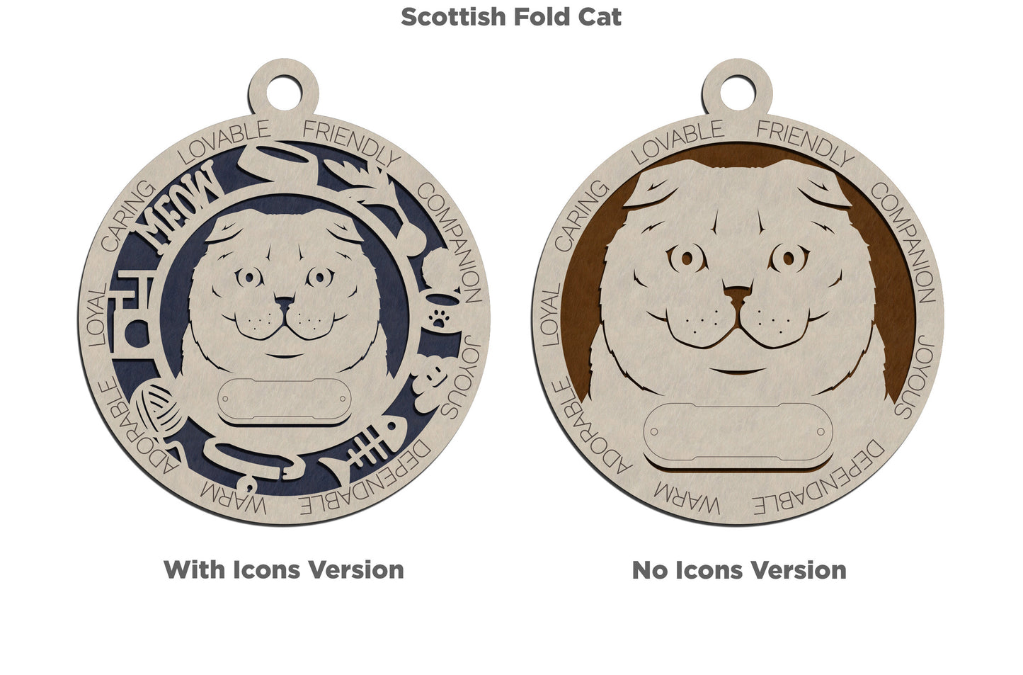 Letter H - T Cat Breeds Christmas Ornaments