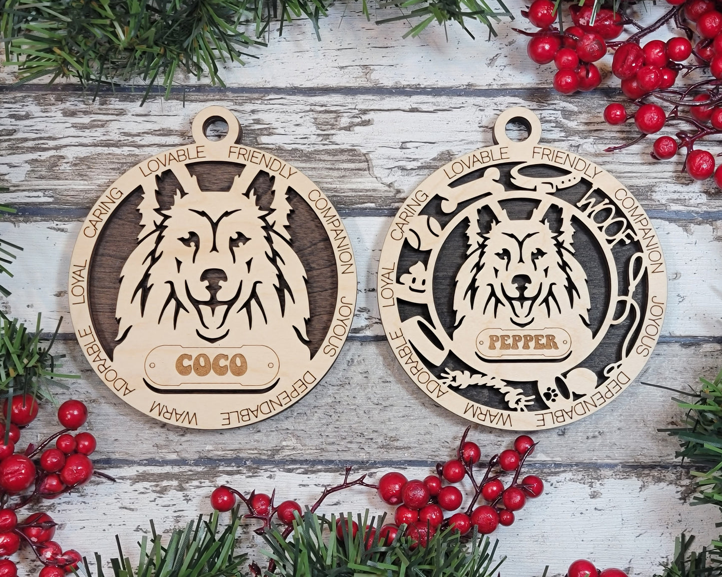 Letter S - Y Dog Breeds Christmas Ornaments