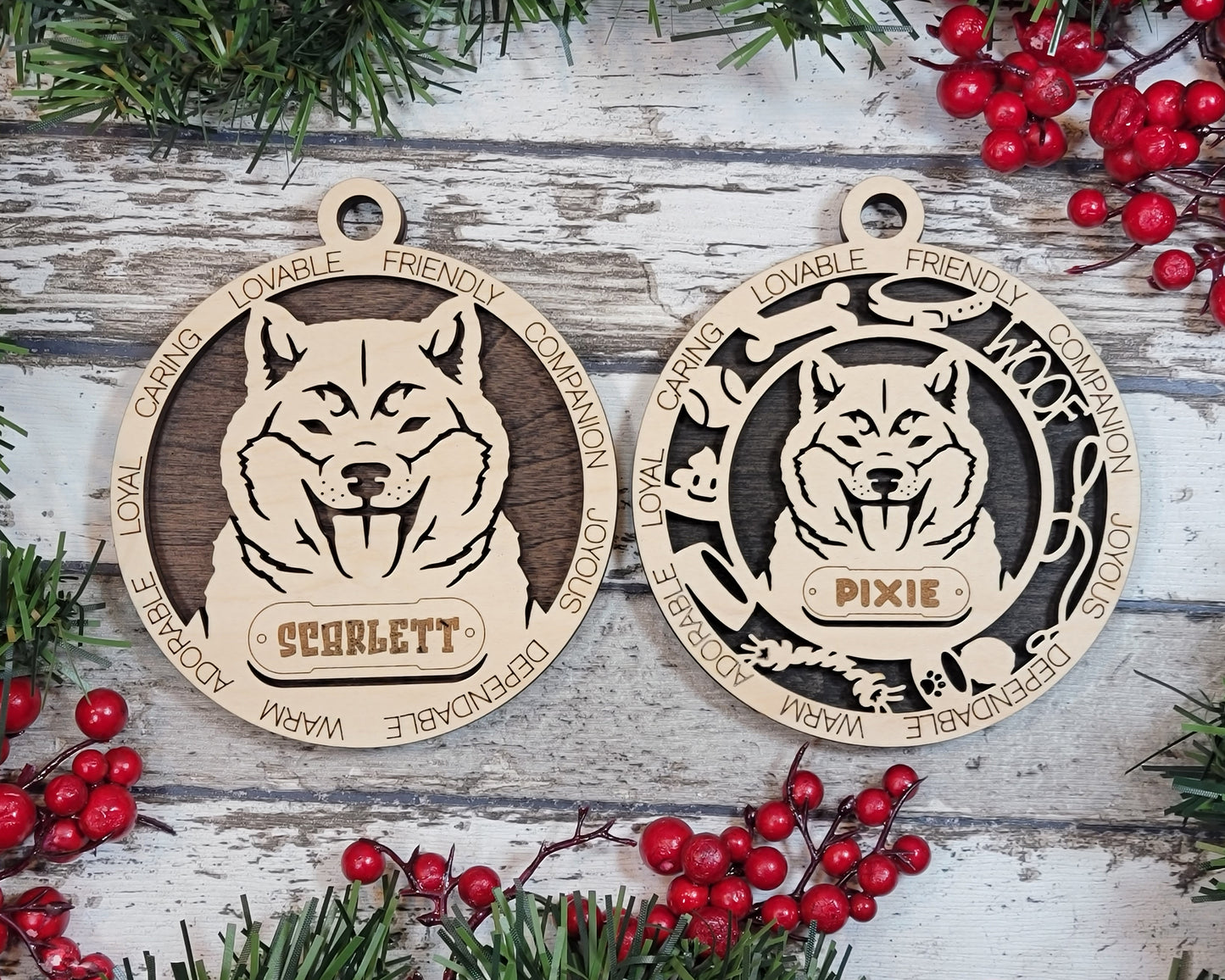 Letter S - Y Dog Breeds Christmas Ornaments