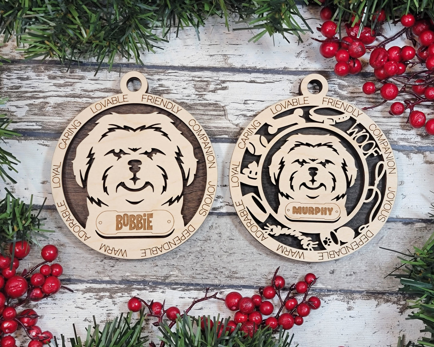 Letter S - Y Dog Breeds Christmas Ornaments