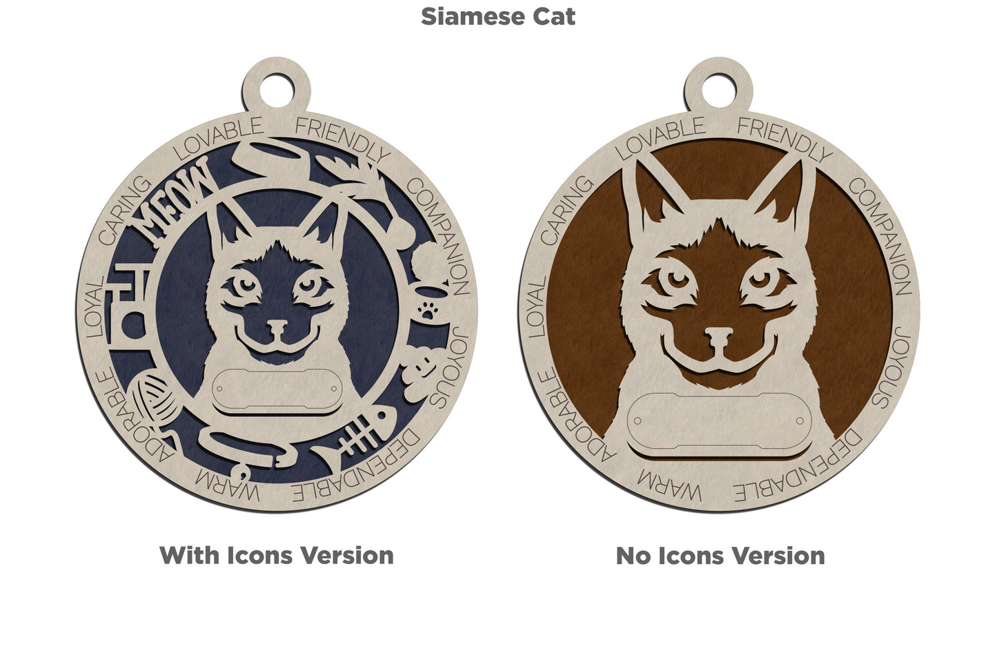 Letter H - T Cat Breeds Christmas Ornaments