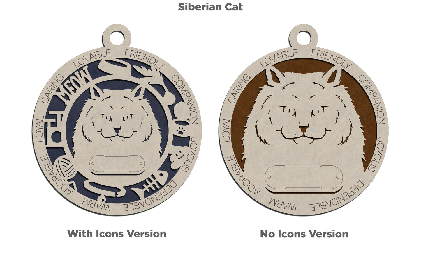 Letter H - T Cat Breeds Christmas Ornaments