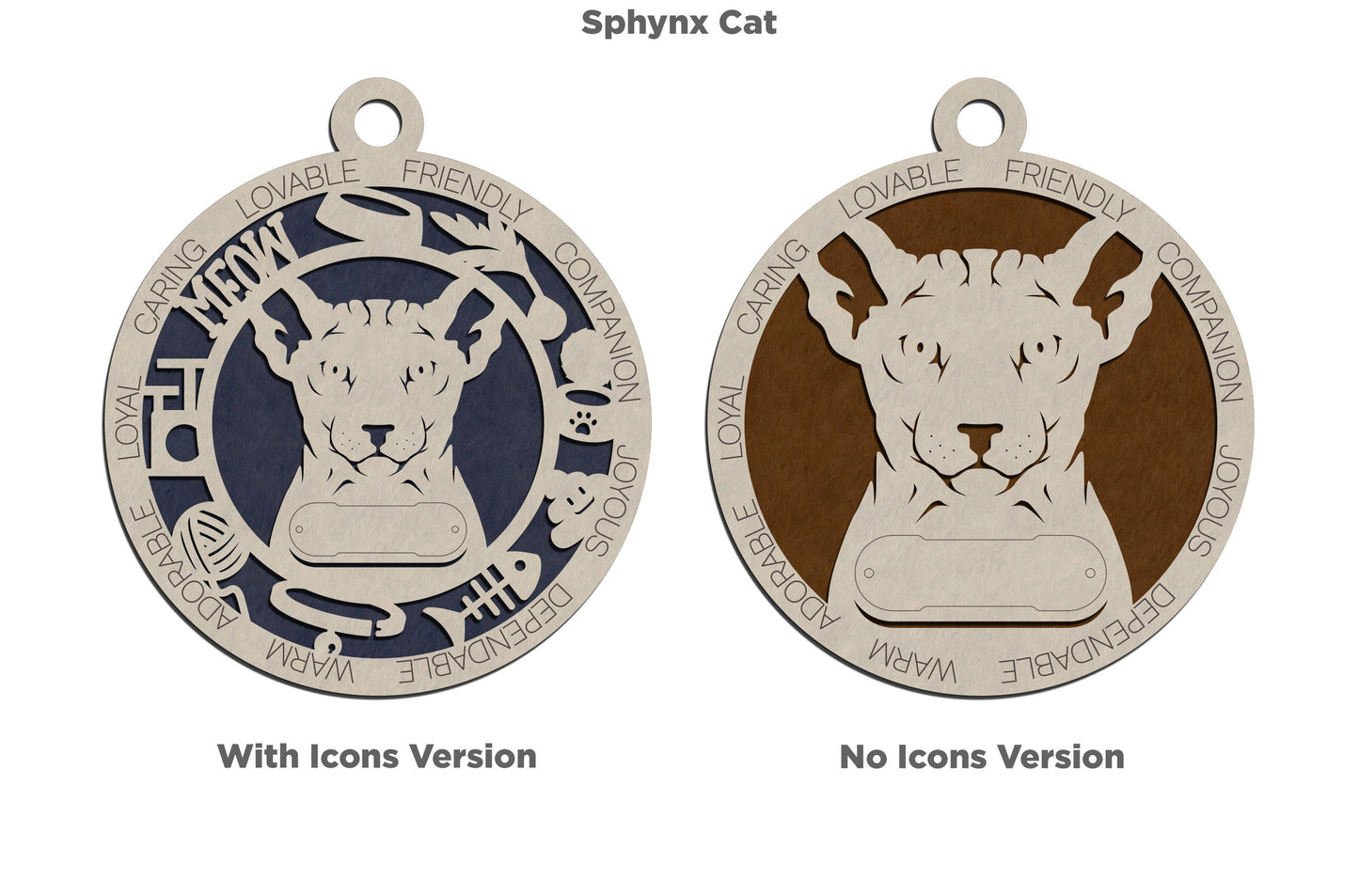 Letter H - T Cat Breeds Christmas Ornaments