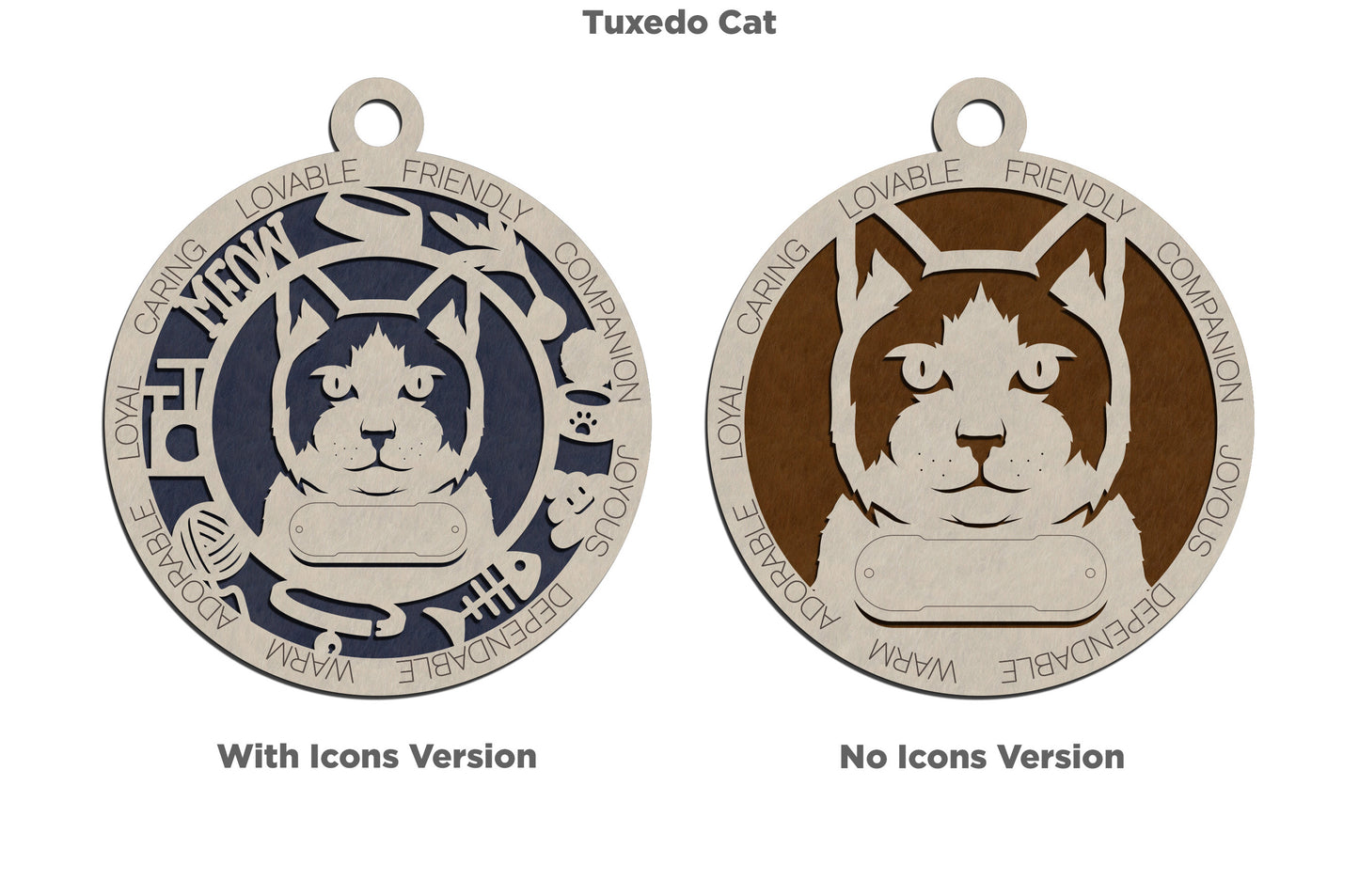 Letter H - T Cat Breeds Christmas Ornaments