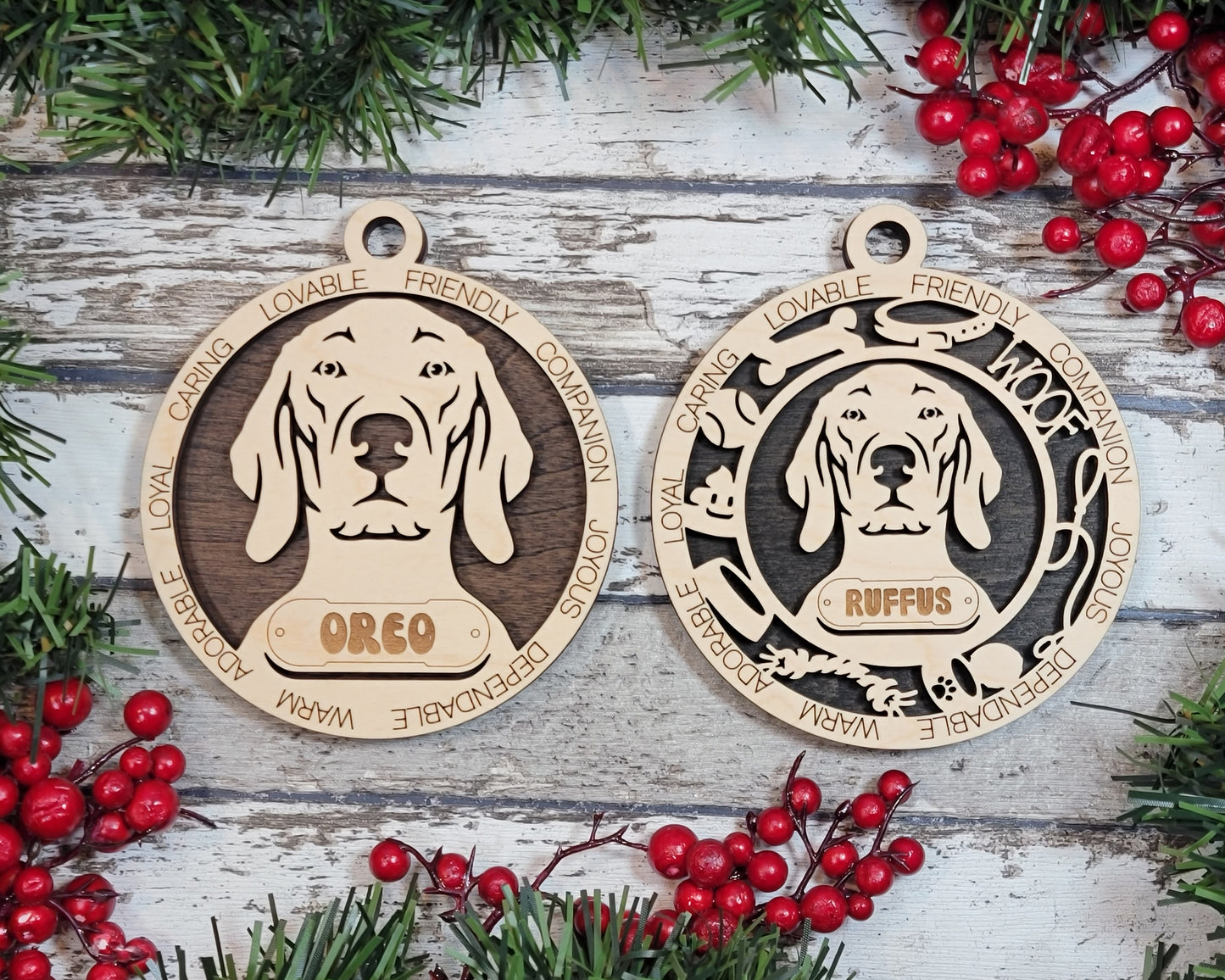 Letter S - Y Dog Breeds Christmas Ornaments