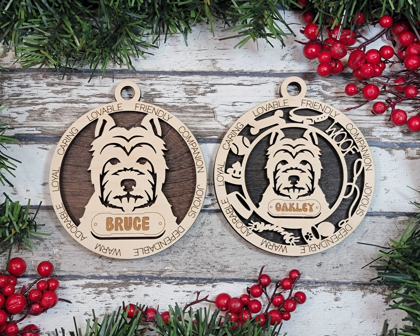 Letter S - Y Dog Breeds Christmas Ornaments
