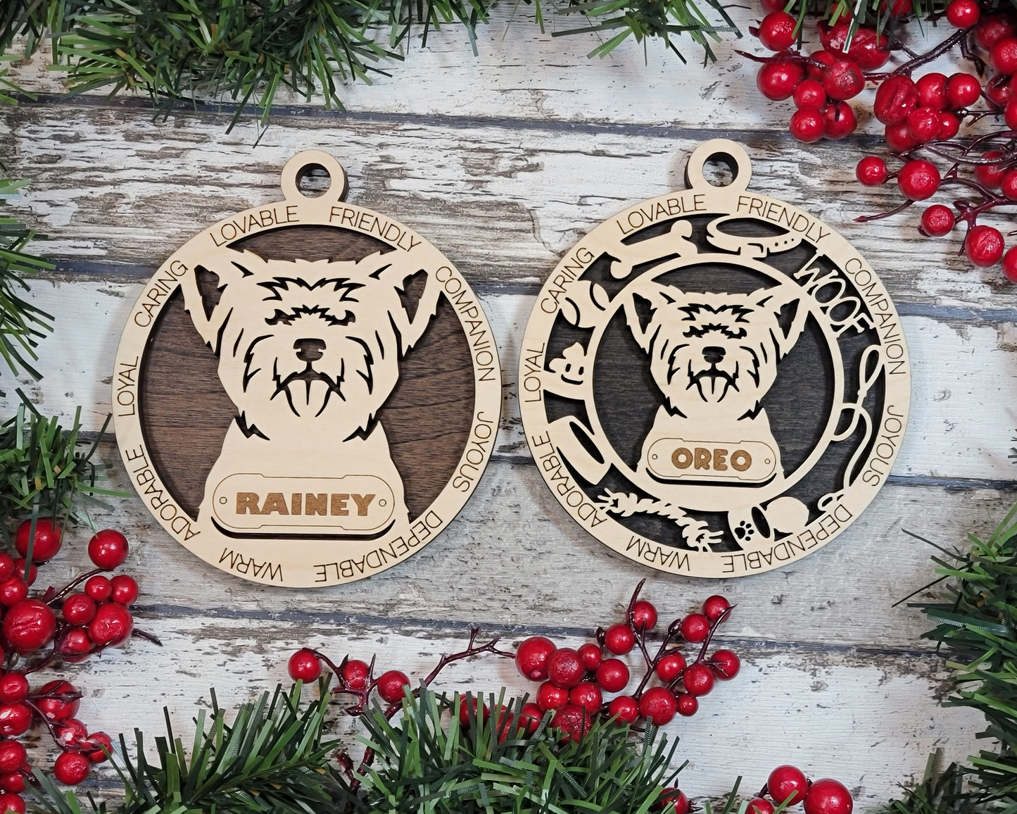 Letter S - Y Dog Breeds Christmas Ornaments