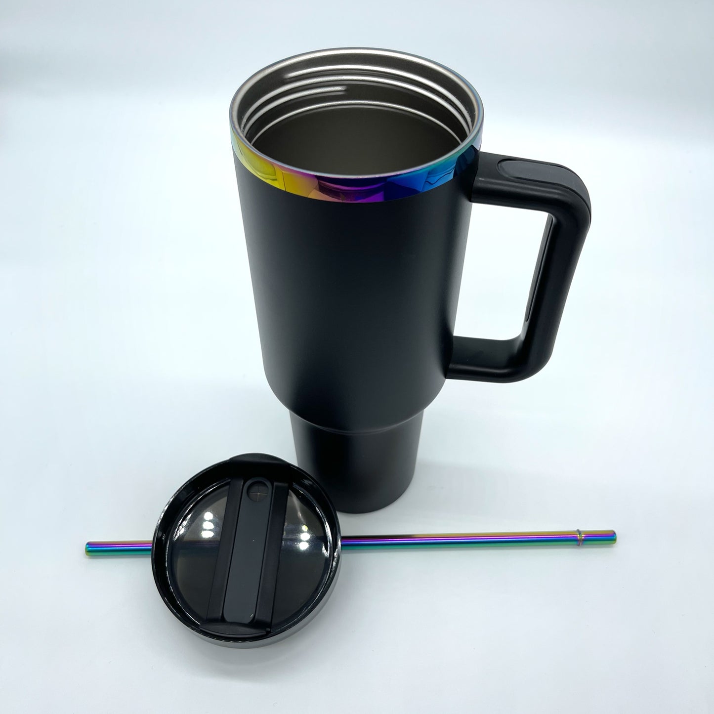 Custom Designed 40oz Tumbler Rainbow Stainless Steel Engraving