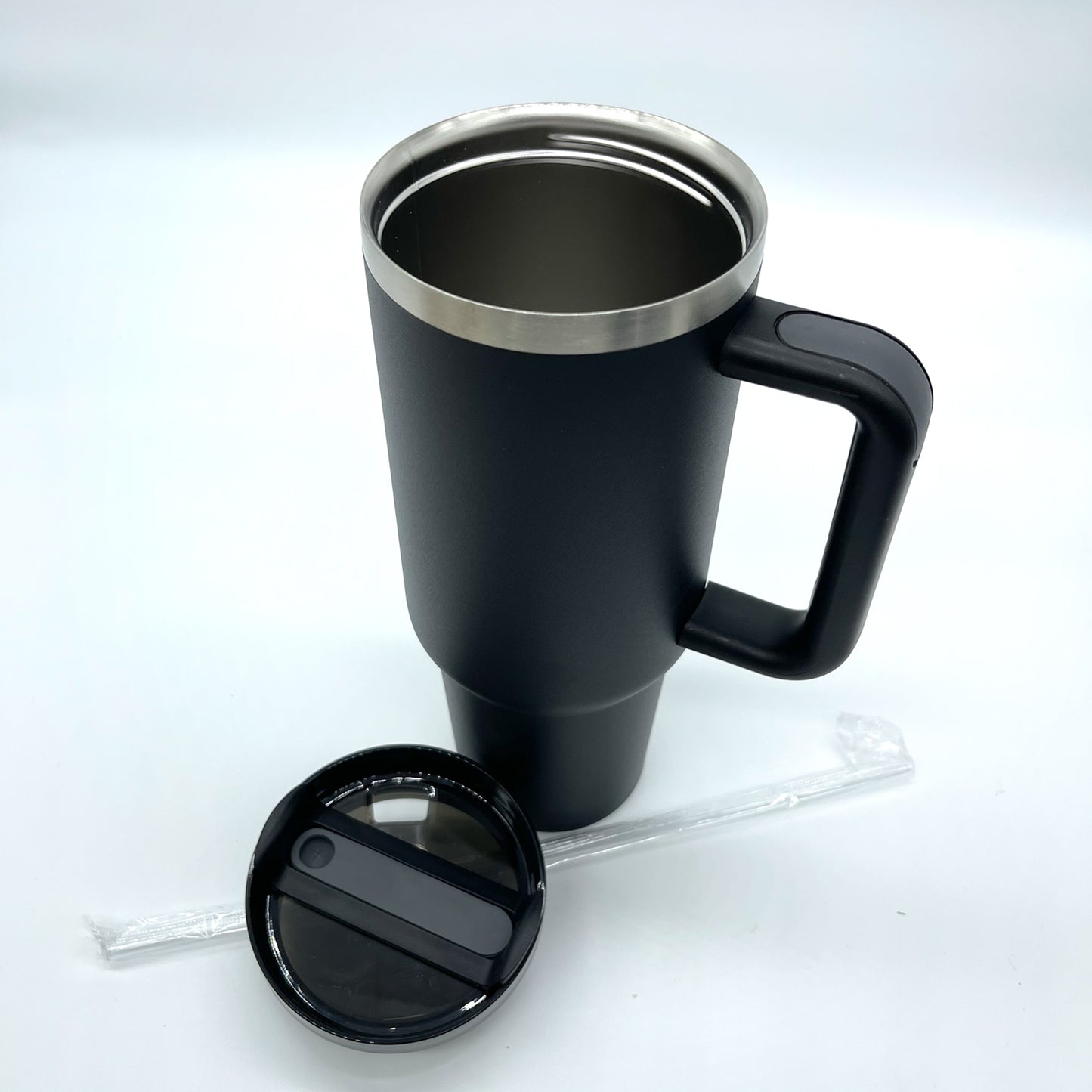 Custom Designed 40oz Tumbler Silver Stainless Steel
