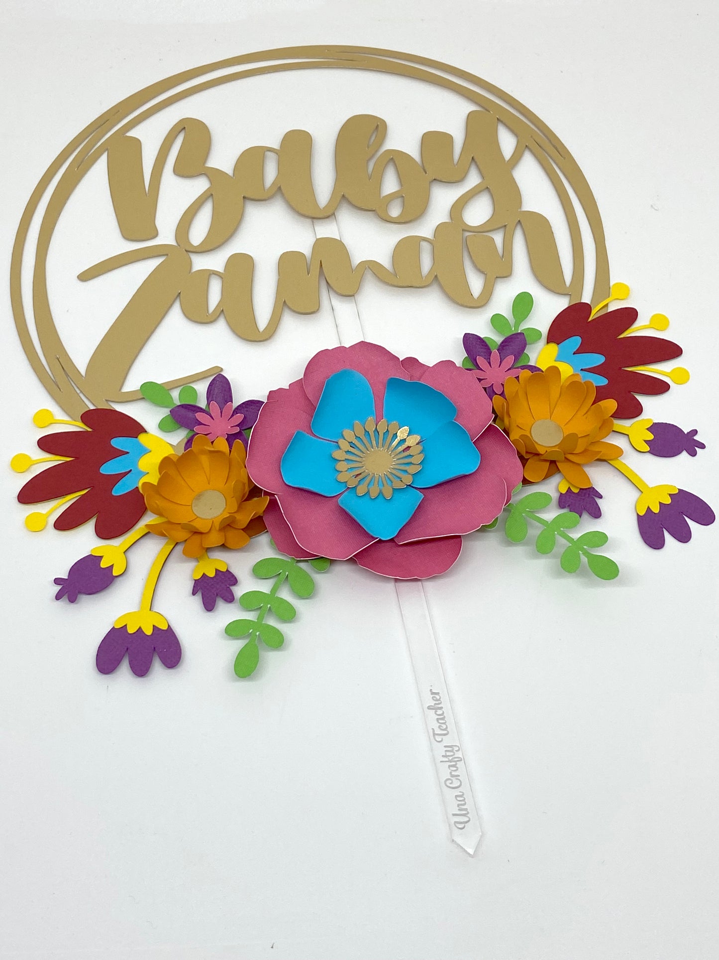 8" Personalized Dowels, Personalized Cake Topper Sticks
