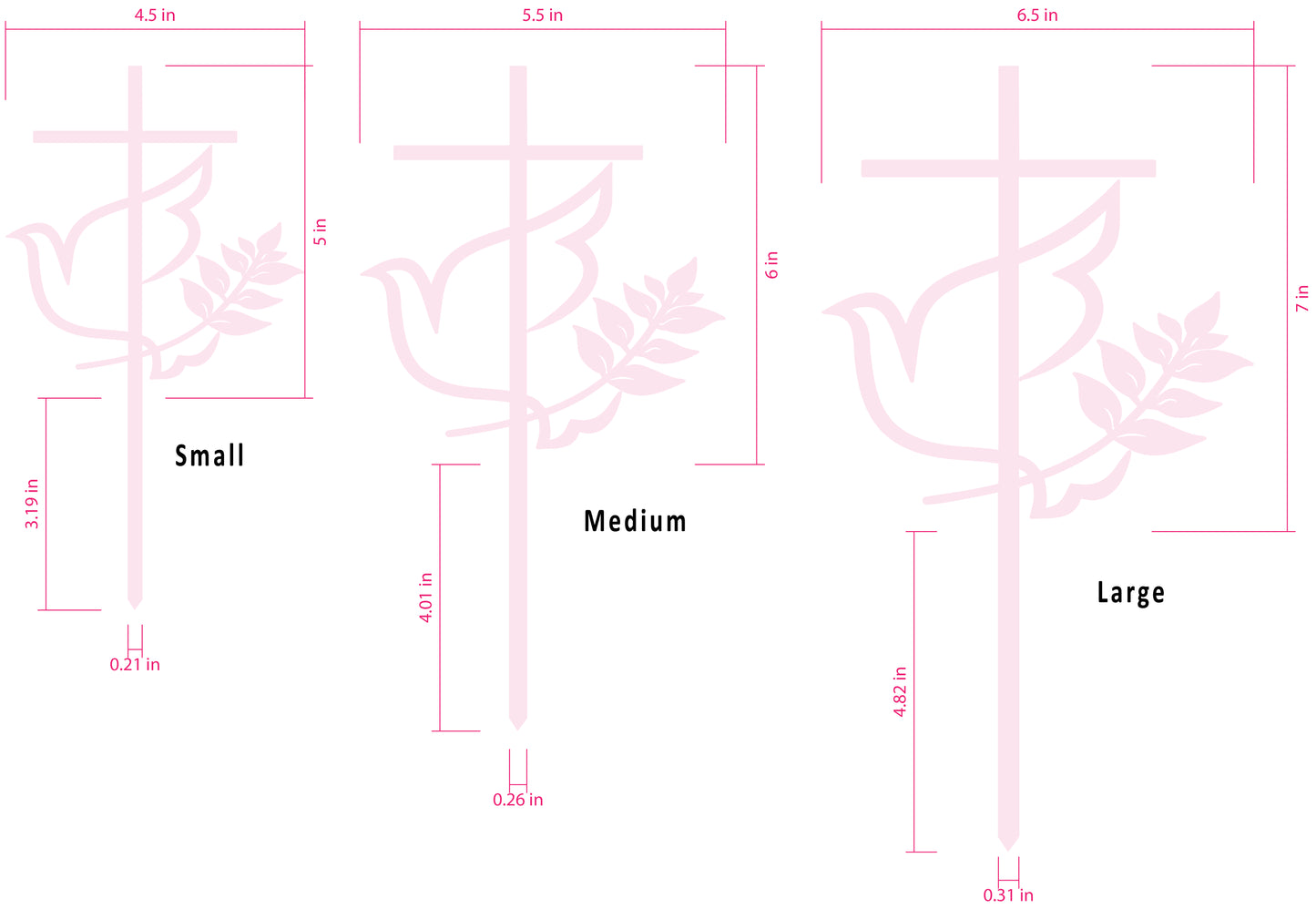 Cross and Holy Spirit Cake Topper