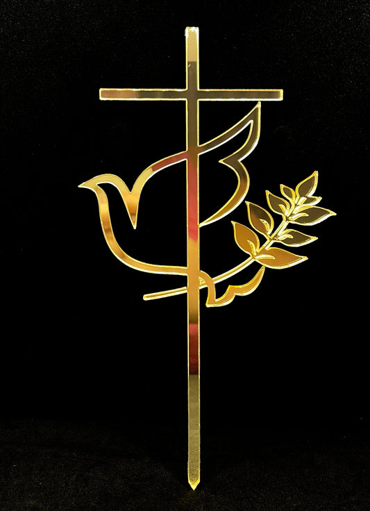 Cross and Holy Spirit Cake Topper