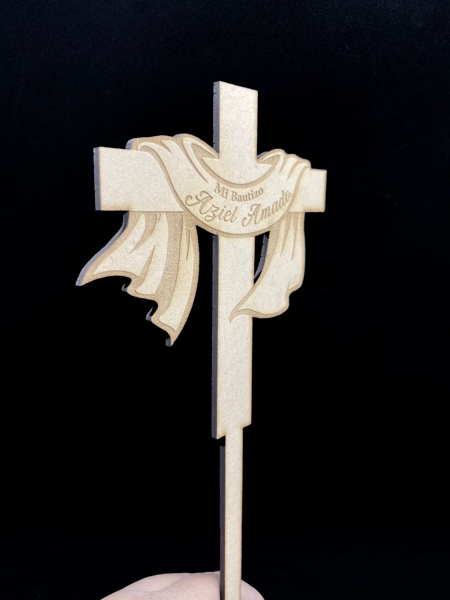 Customizable Wooden Cross Engraving