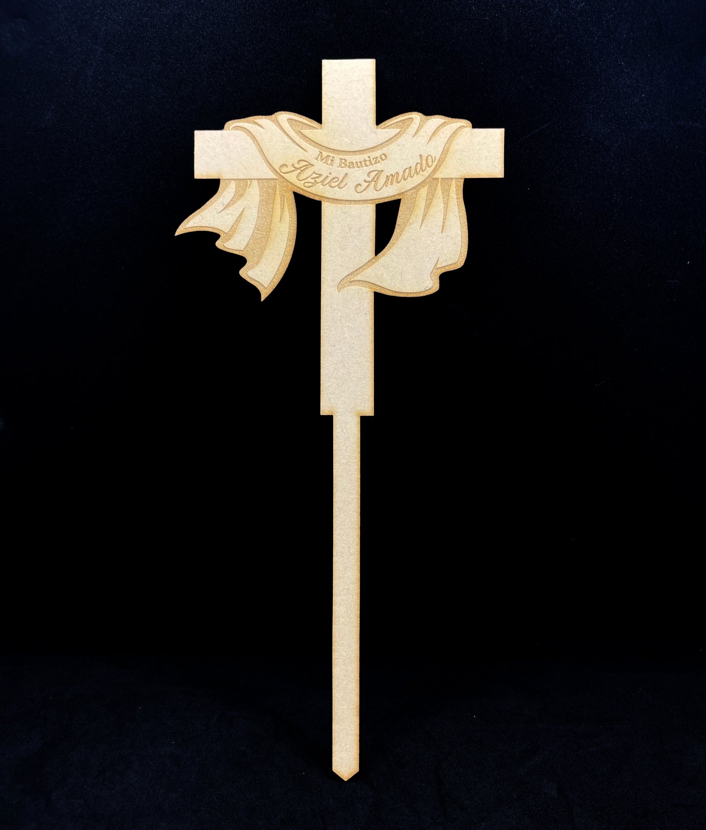 Customizable Wooden Cross Engraving