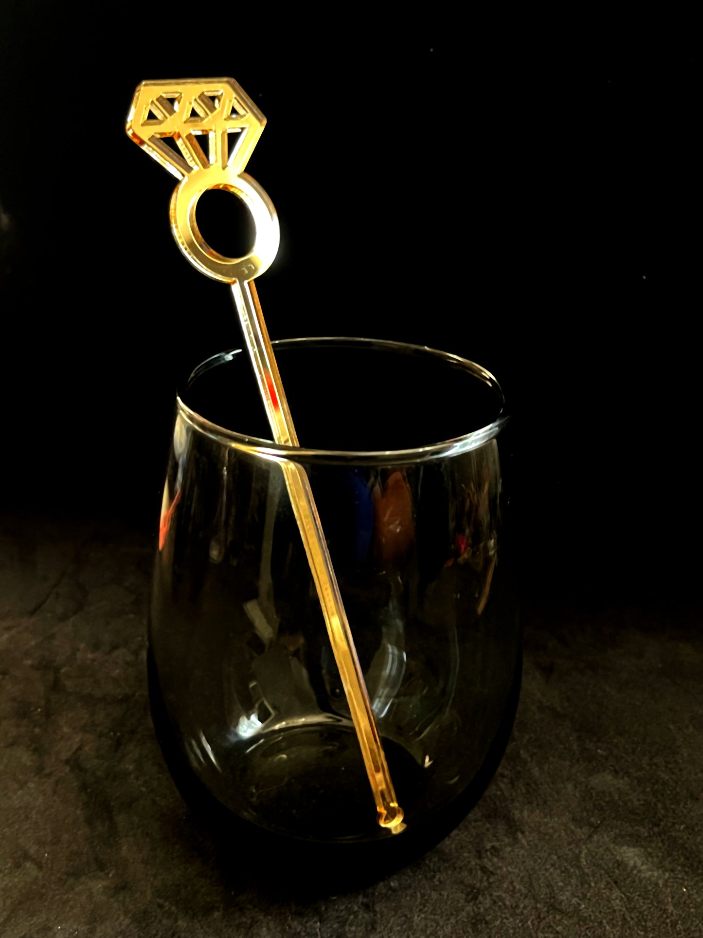 Engagement Diamond Ring Stir Sticks Solid Colors