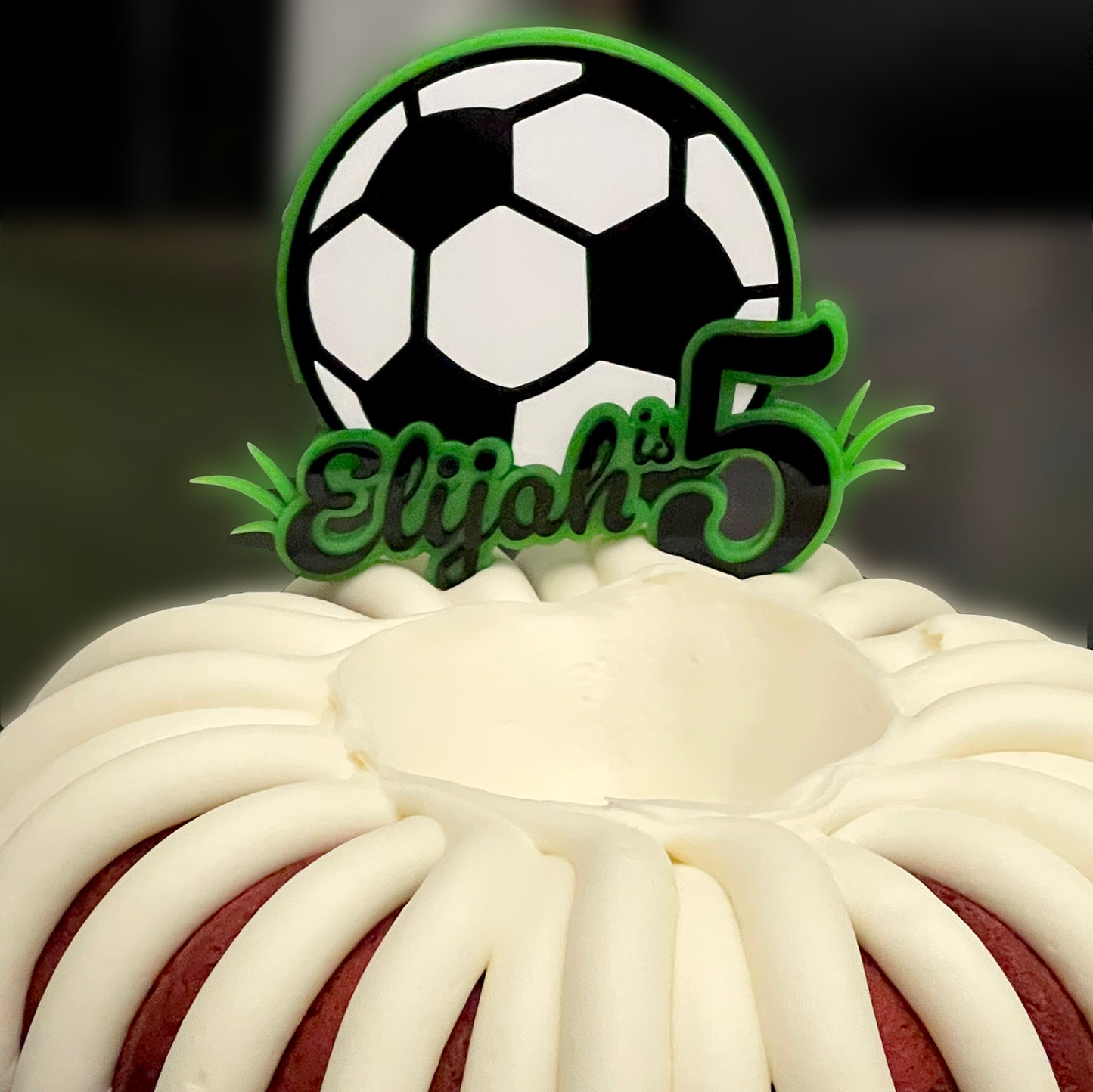 Soccer Ball Birthday Acrylic Cake Topper
