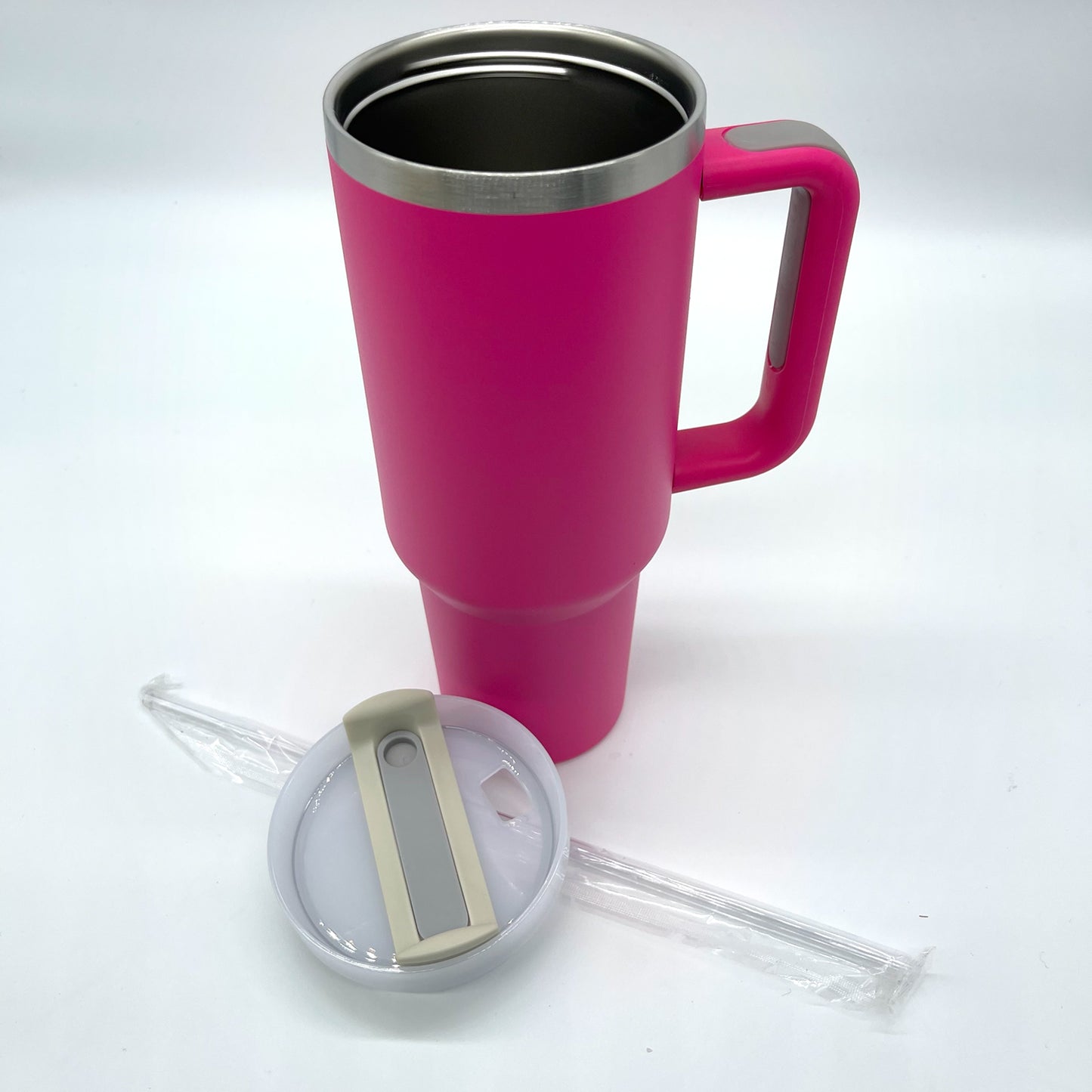 Custom Designed 40oz Tumbler Silver Stainless Steel