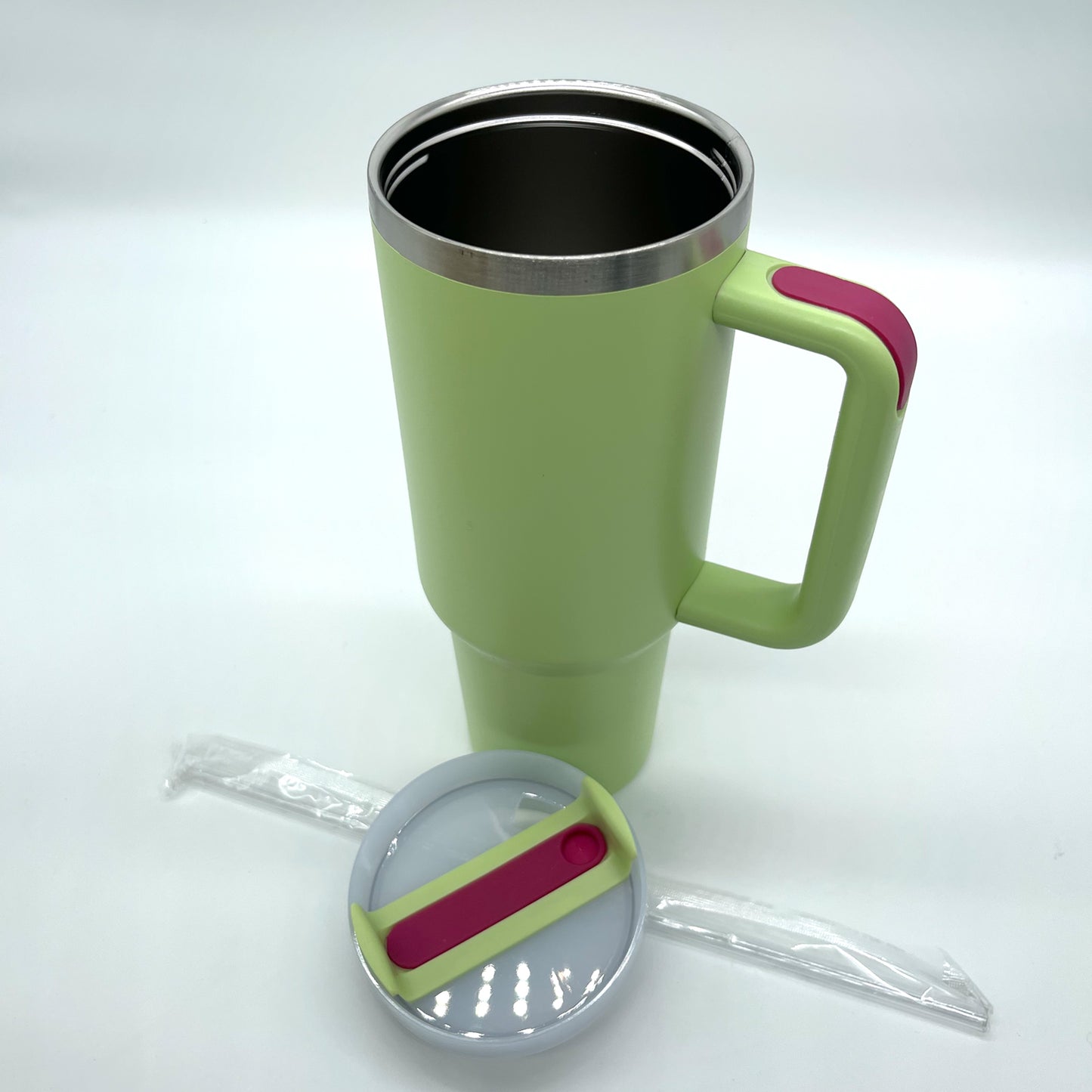 Custom Designed 40oz Tumbler Silver Stainless Steel