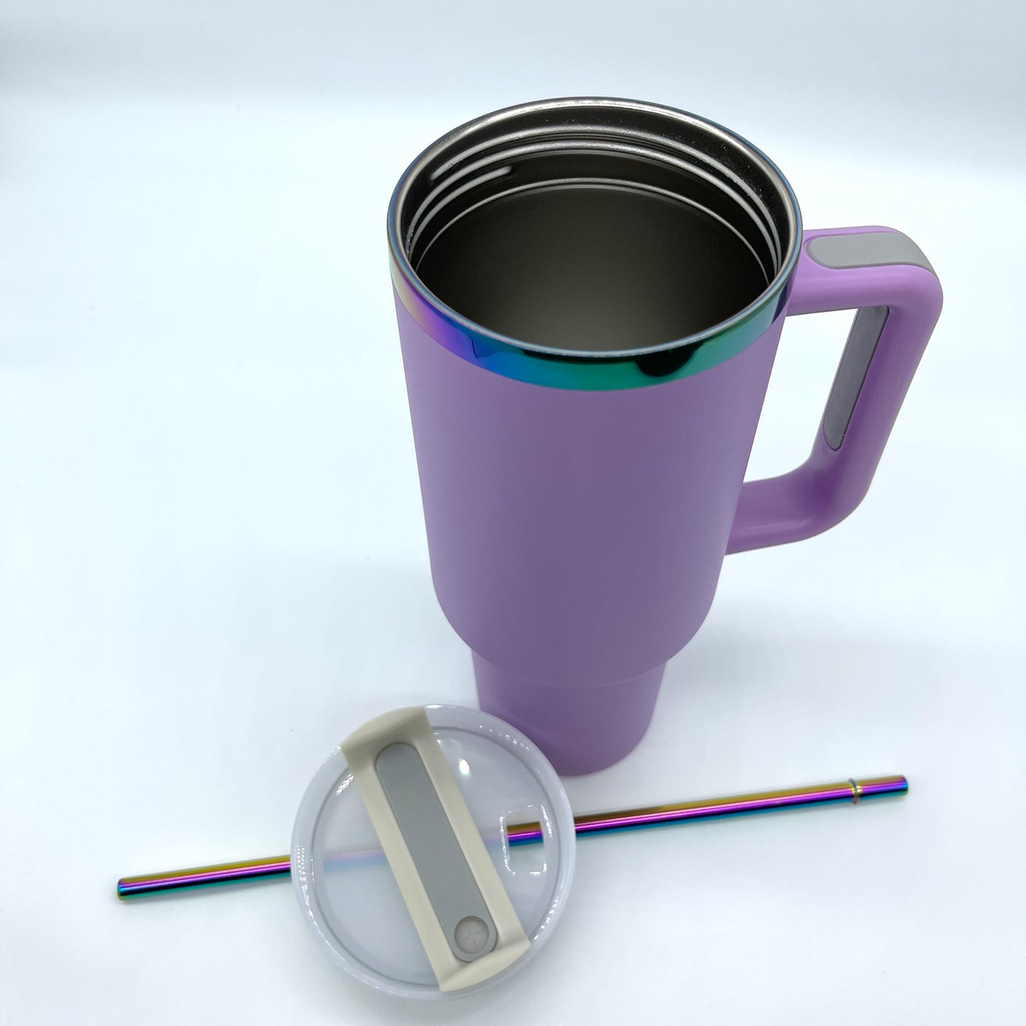 Custom Designed 40oz Tumbler Rainbow Stainless Steel Engraving