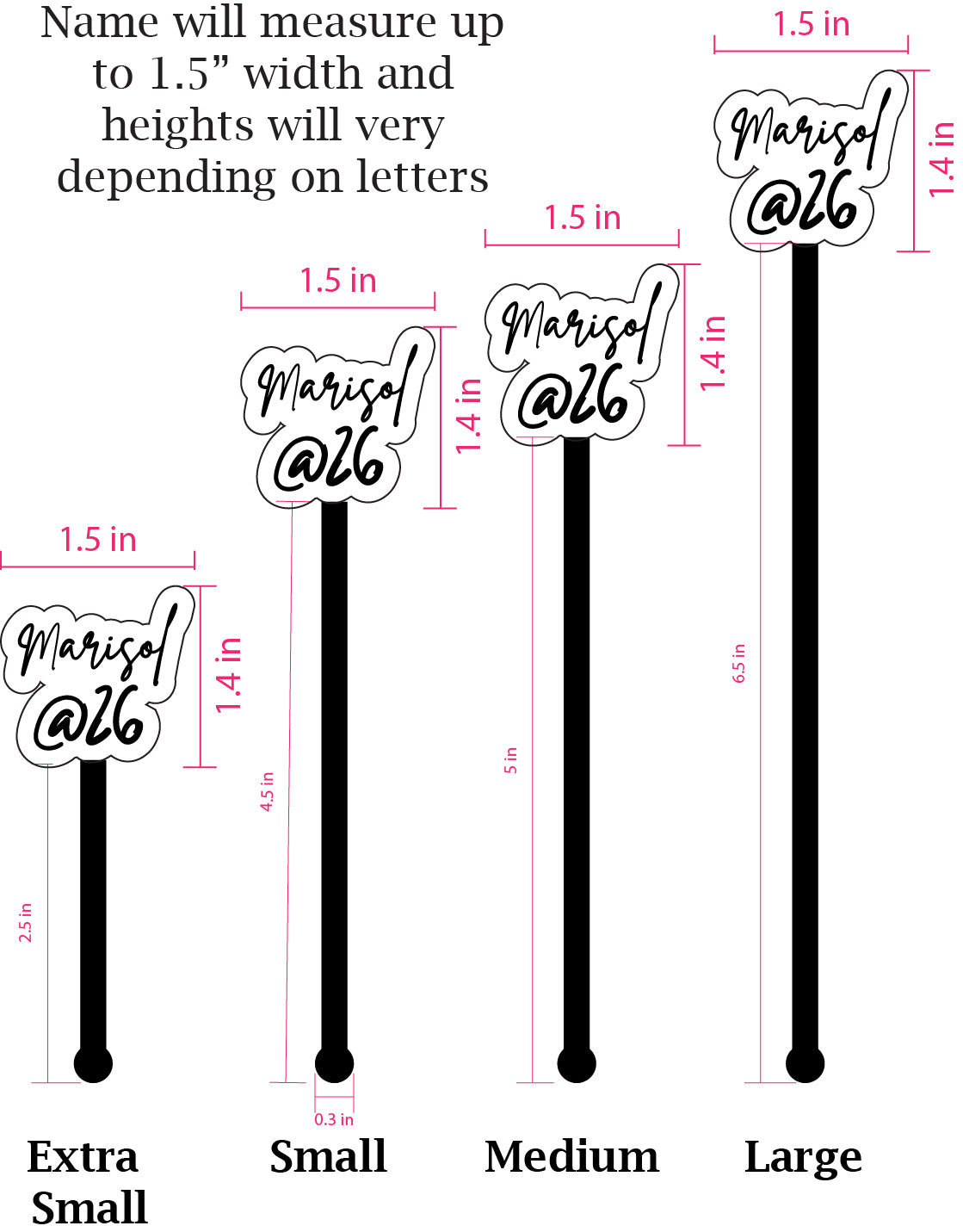Name and Age Stir Sticks